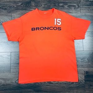 Denver Broncos NFL Player Tim Tebow #15 Men’s Reebok Orange Football Shirt Sz L